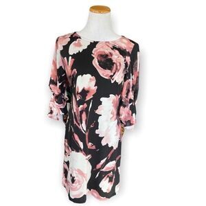 Womens Cato Floral Meadows 3/4 Bell Sleeve Shift Dress - Sz S